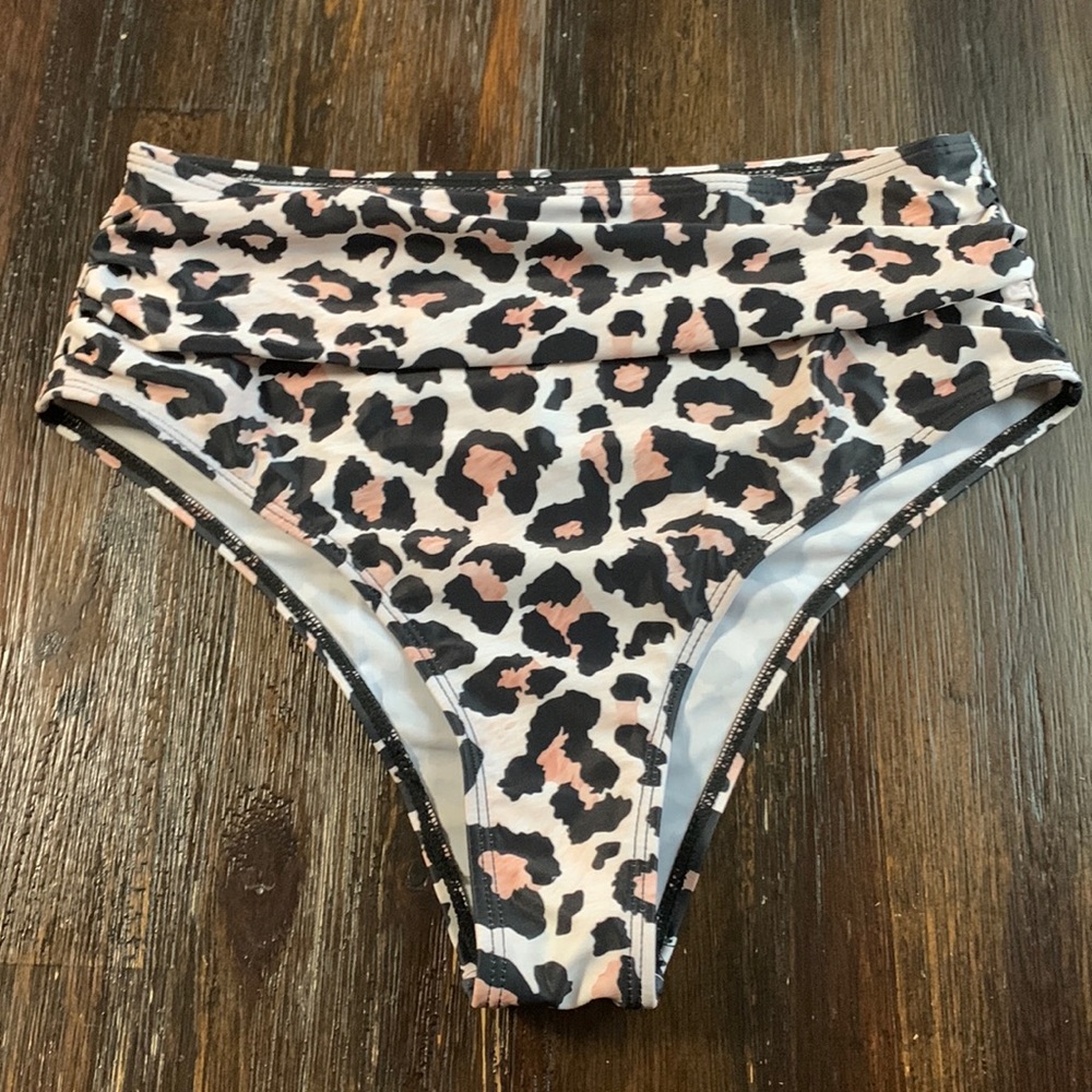 High Waisted Cheetah Bikini Bottoms